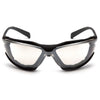 Pyramex SB9310ST Proximity Safety Glasses - Black Foam Lined Frame - Clear H2X Anti-Fog Lens
