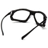 Pyramex SB9310ST Proximity Safety Glasses - Black Foam Lined Frame - Clear H2X Anti-Fog Lens